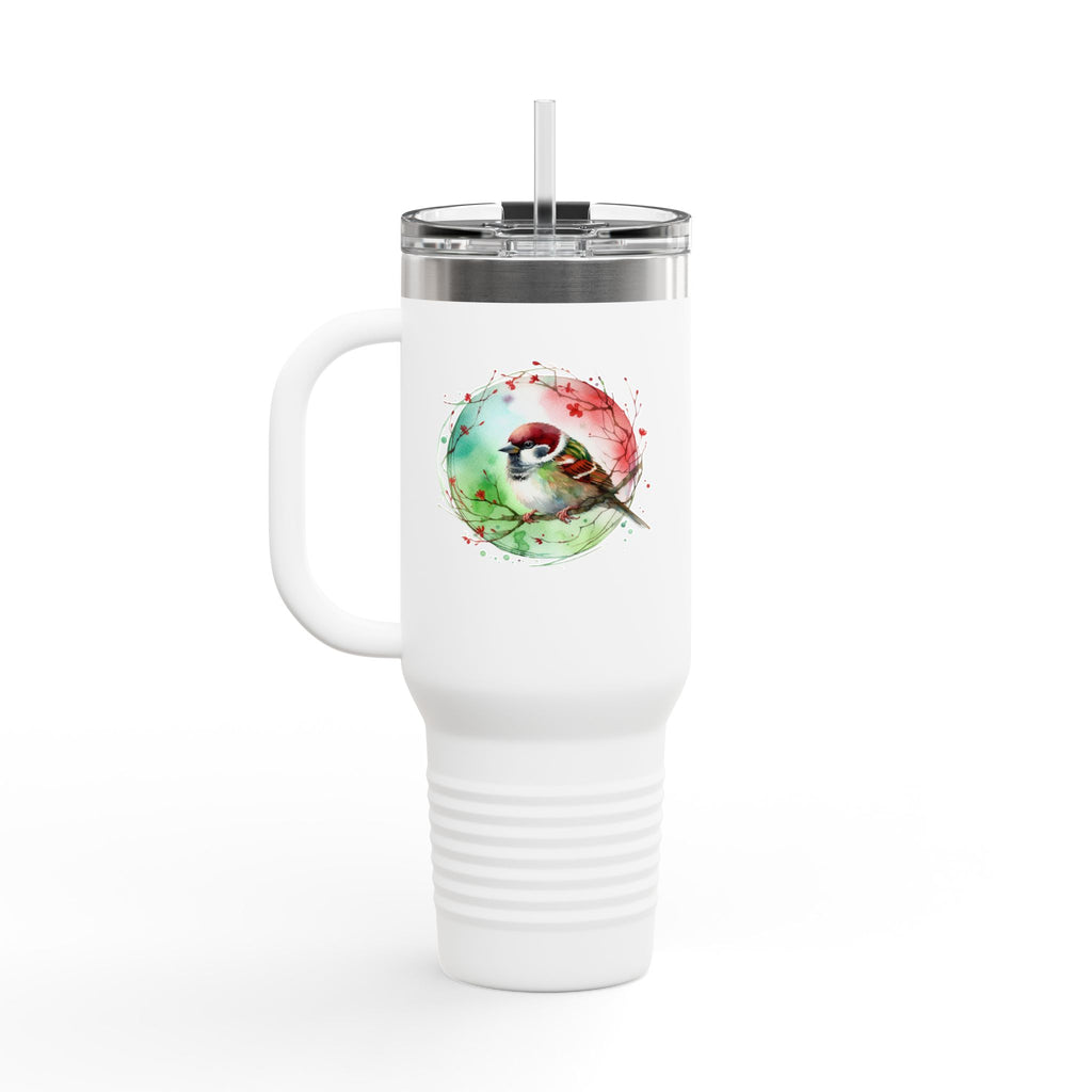 Colorful Insulated Travel Mug, Fun Design for Hot & Cold Beverages