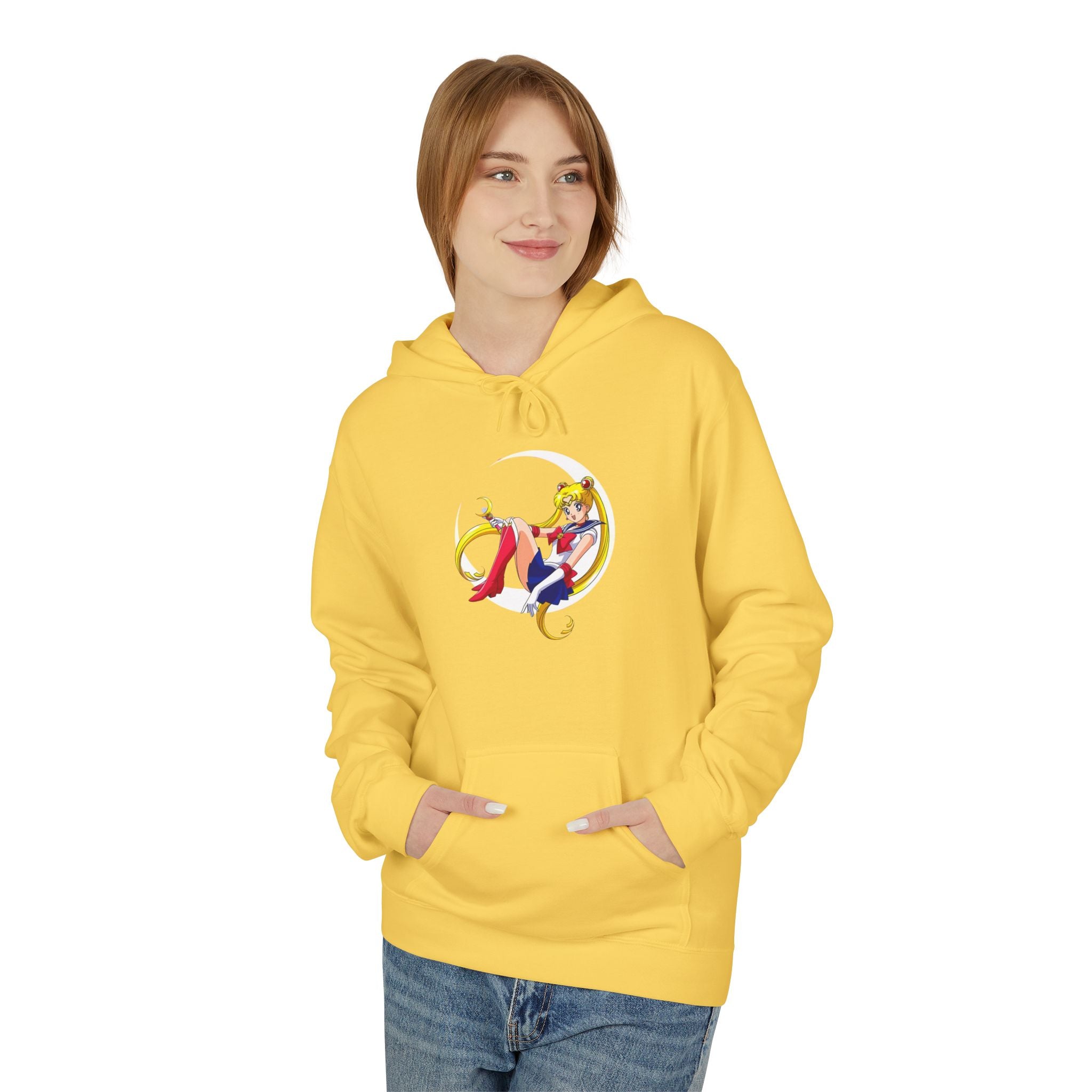 Anime Sailor Moon-Inspired Fleece Hoodie for Fans