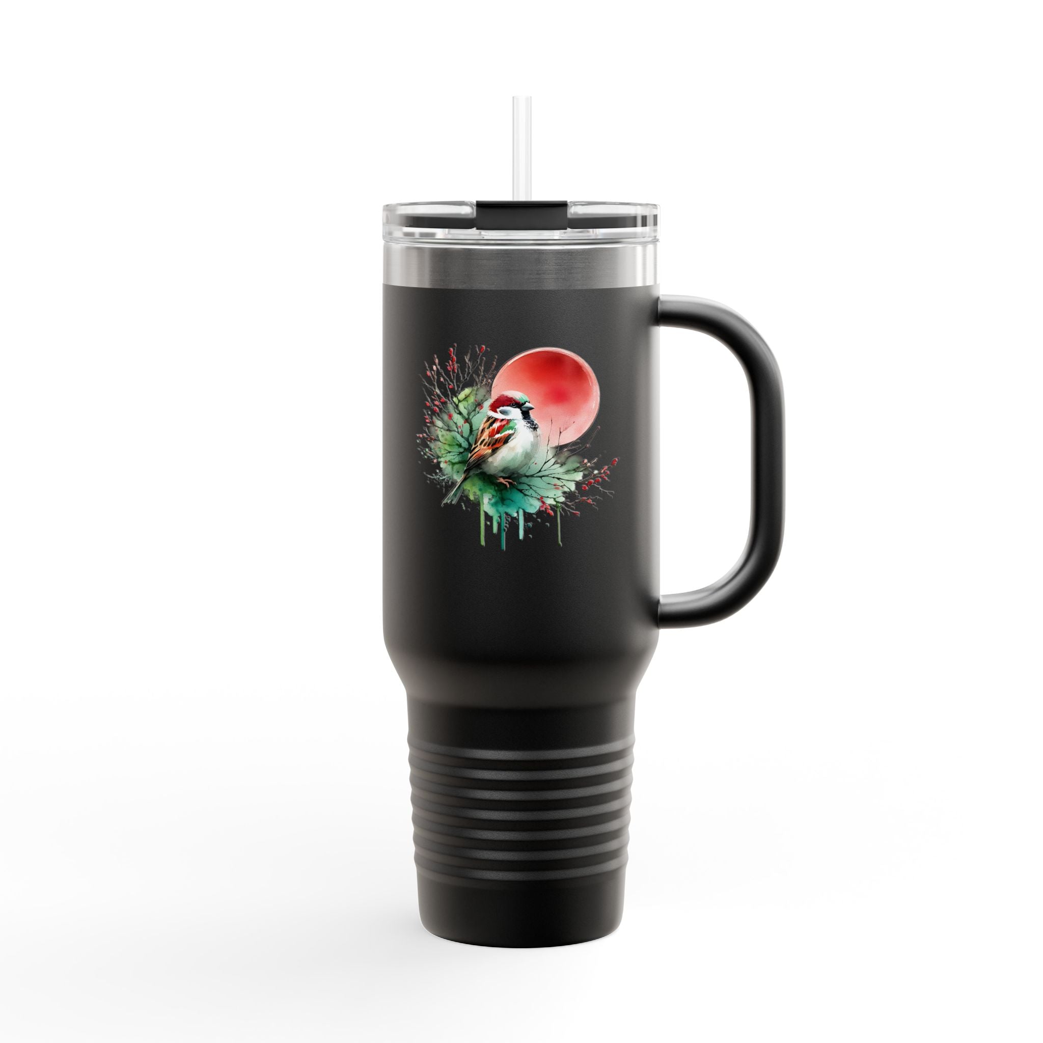 Colorful Insulated Travel Mug, Fun Design for Hot & Cold Beverages