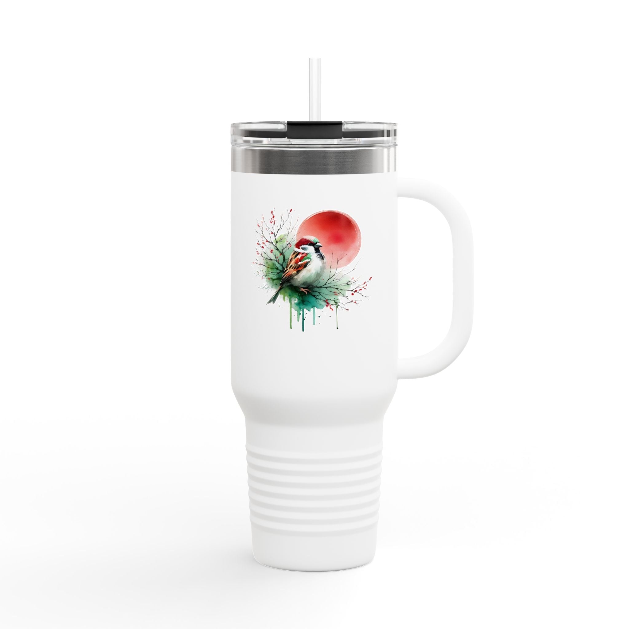 Colorful Insulated Travel Mug, Fun Design for Hot & Cold Beverages