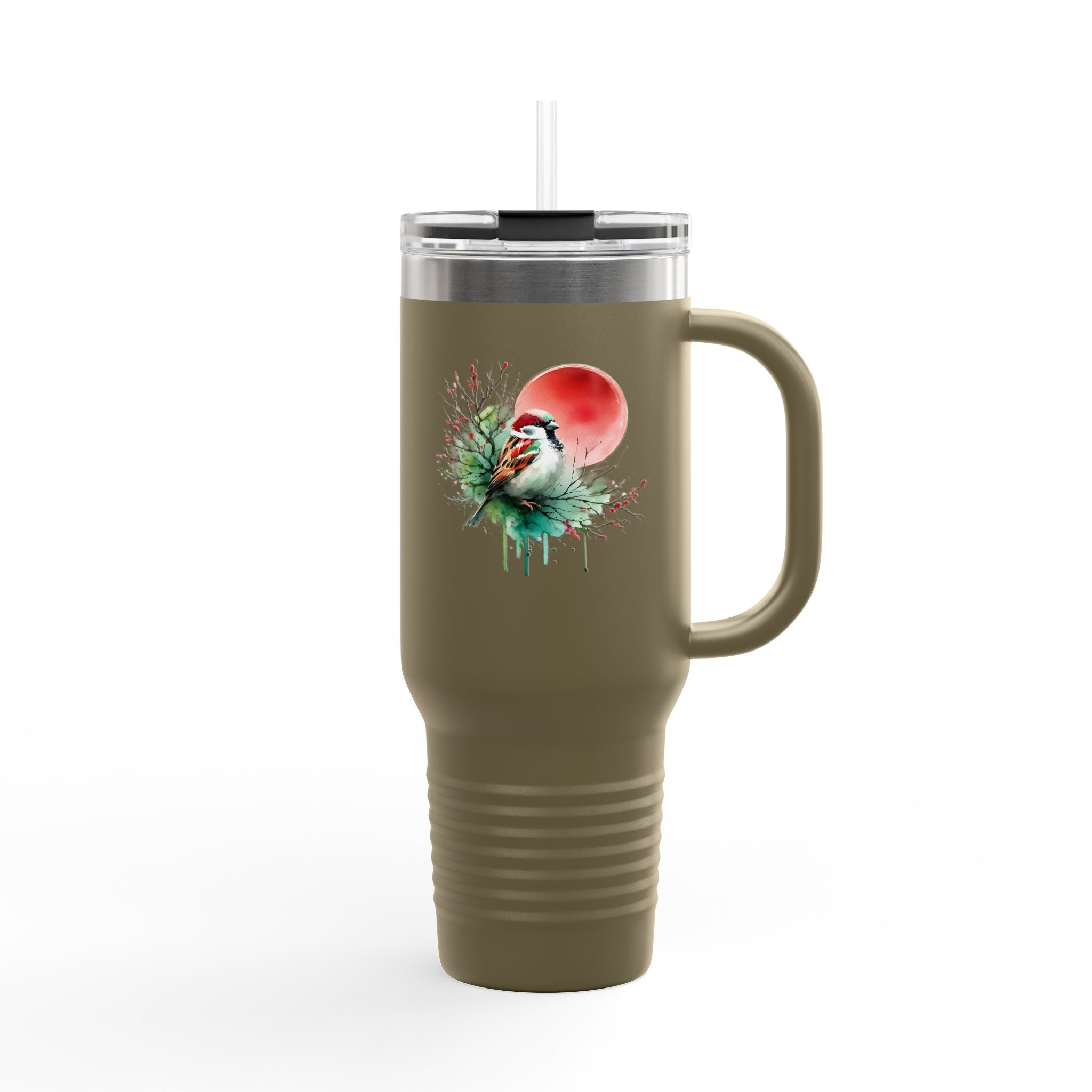 Colorful Insulated Travel Mug, Fun Design for Hot & Cold Beverages