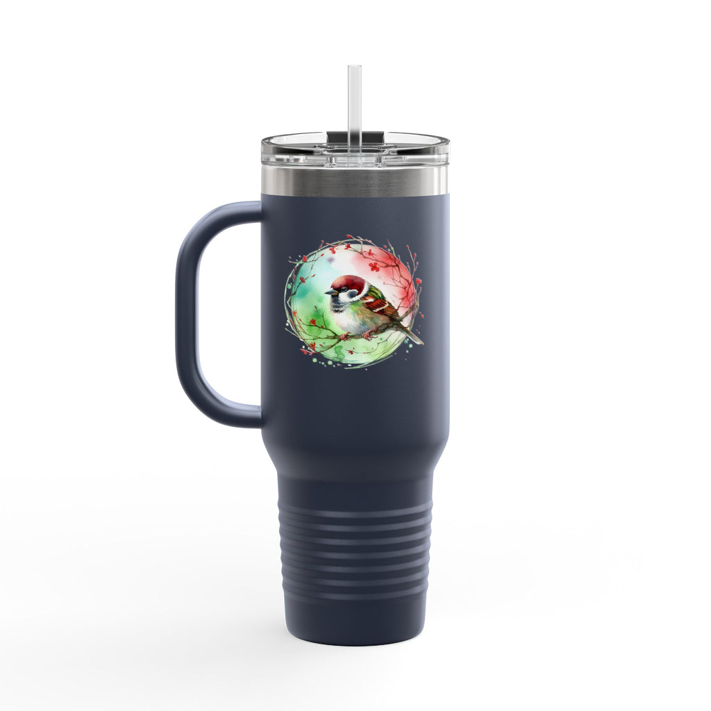 Colorful Insulated Travel Mug, Fun Design for Hot & Cold Beverages