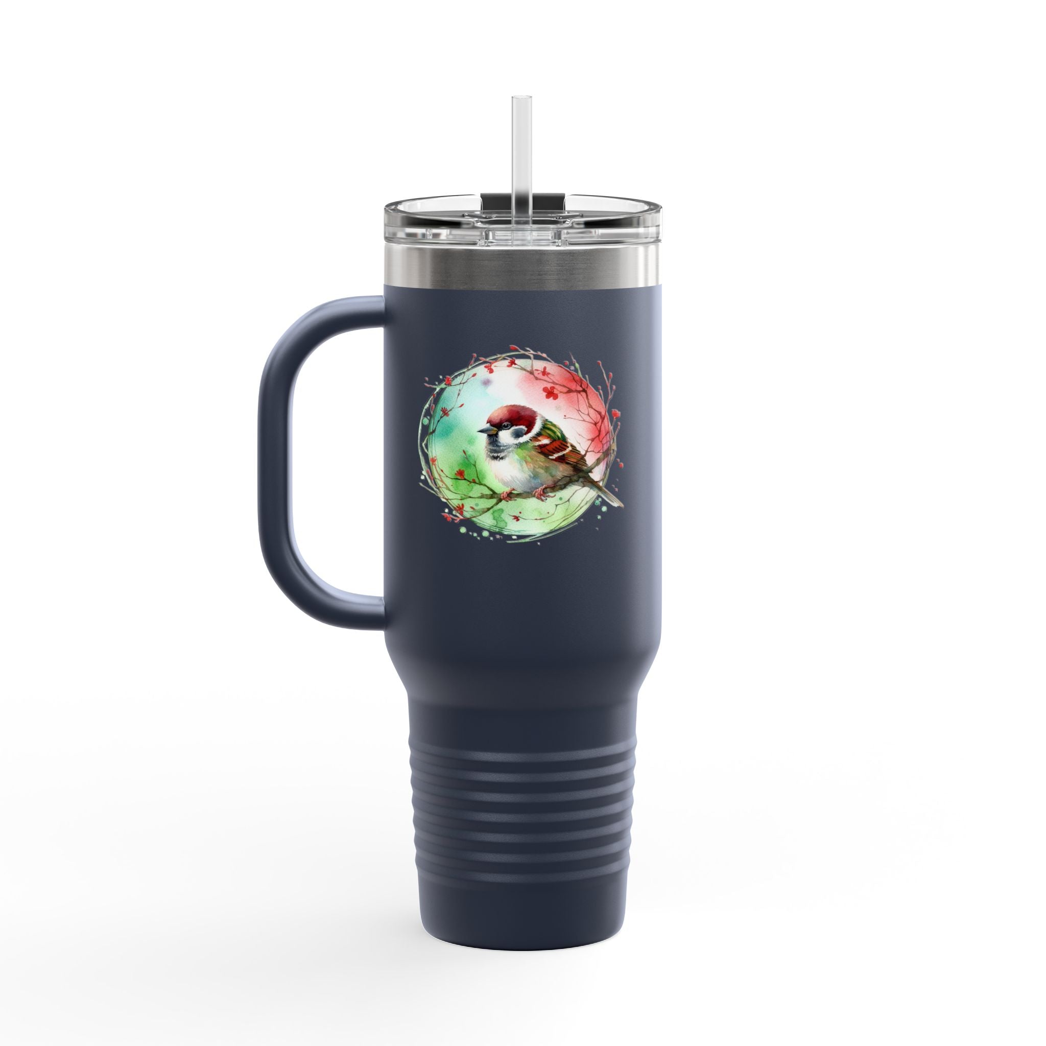 Colorful Insulated Travel Mug, Fun Design for Hot & Cold Beverages