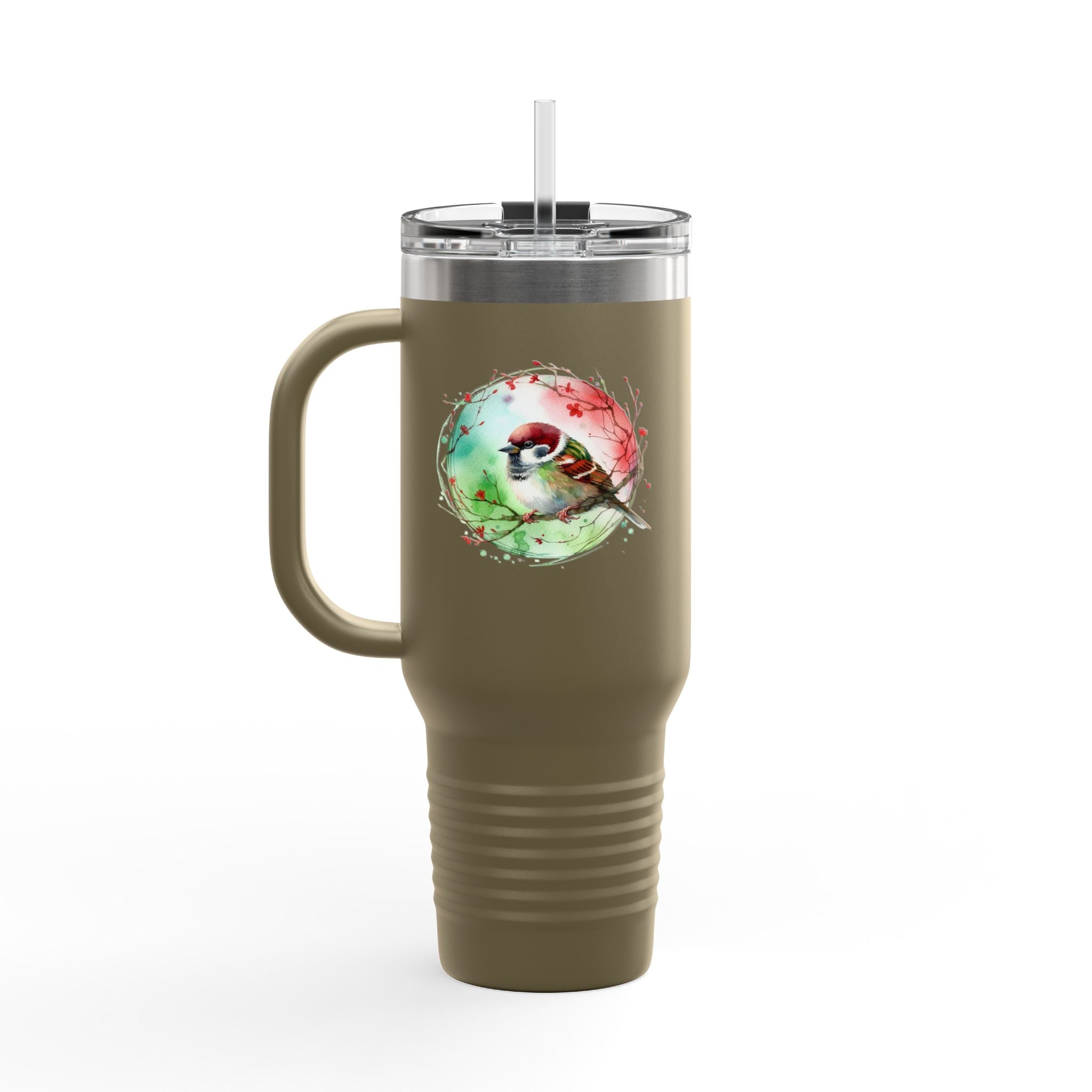 Colorful Insulated Travel Mug, Fun Design for Hot & Cold Beverages