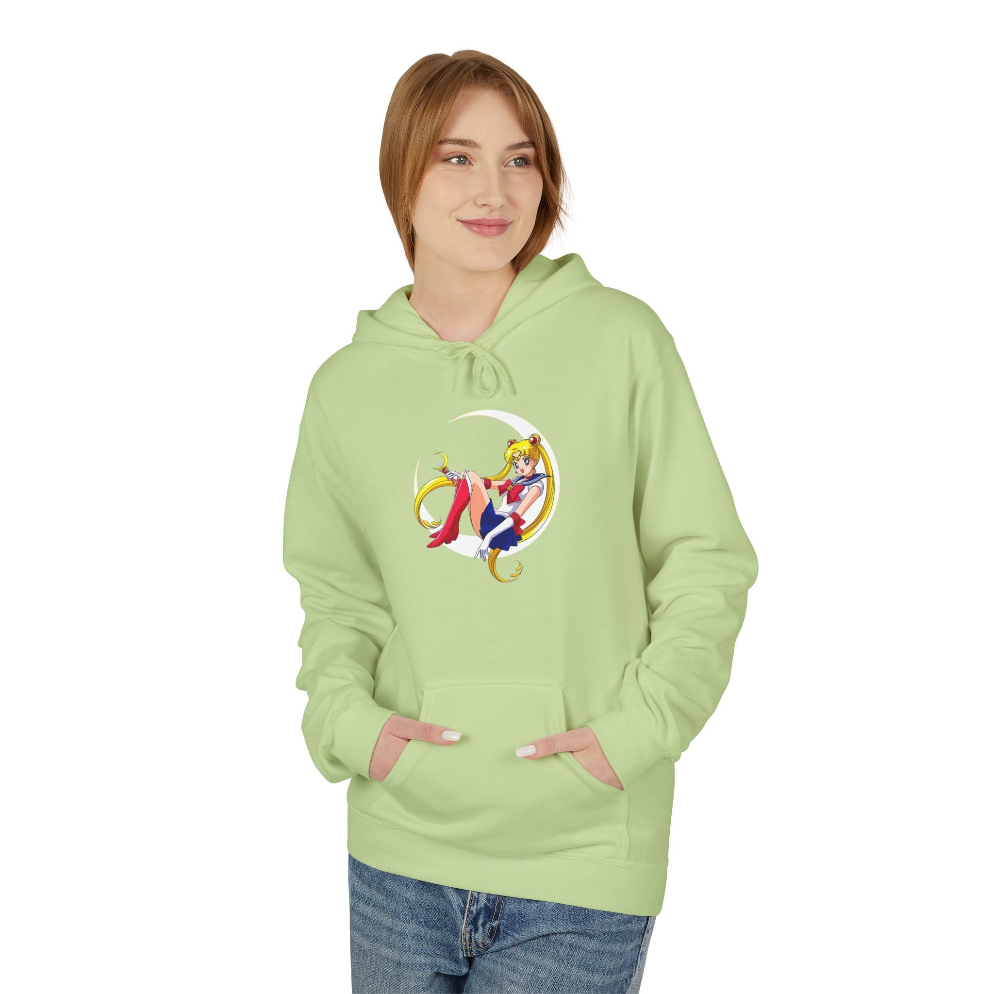 Anime Sailor Moon-Inspired Fleece Hoodie for Fans