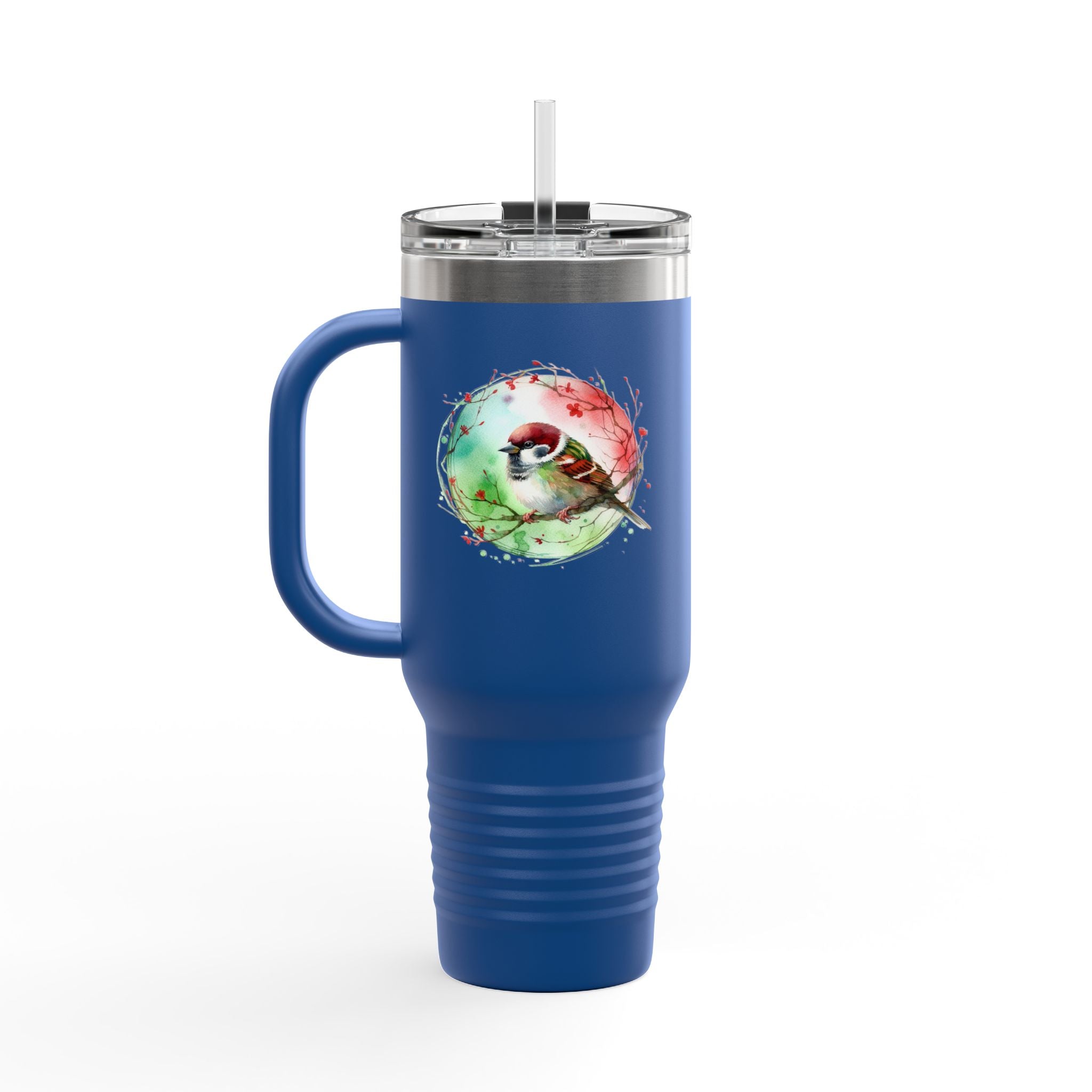 Colorful Insulated Travel Mug, Fun Design for Hot & Cold Beverages