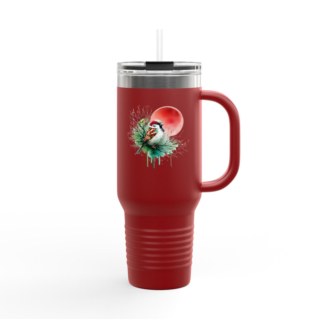 Colorful Insulated Travel Mug, Fun Design for Hot & Cold Beverages