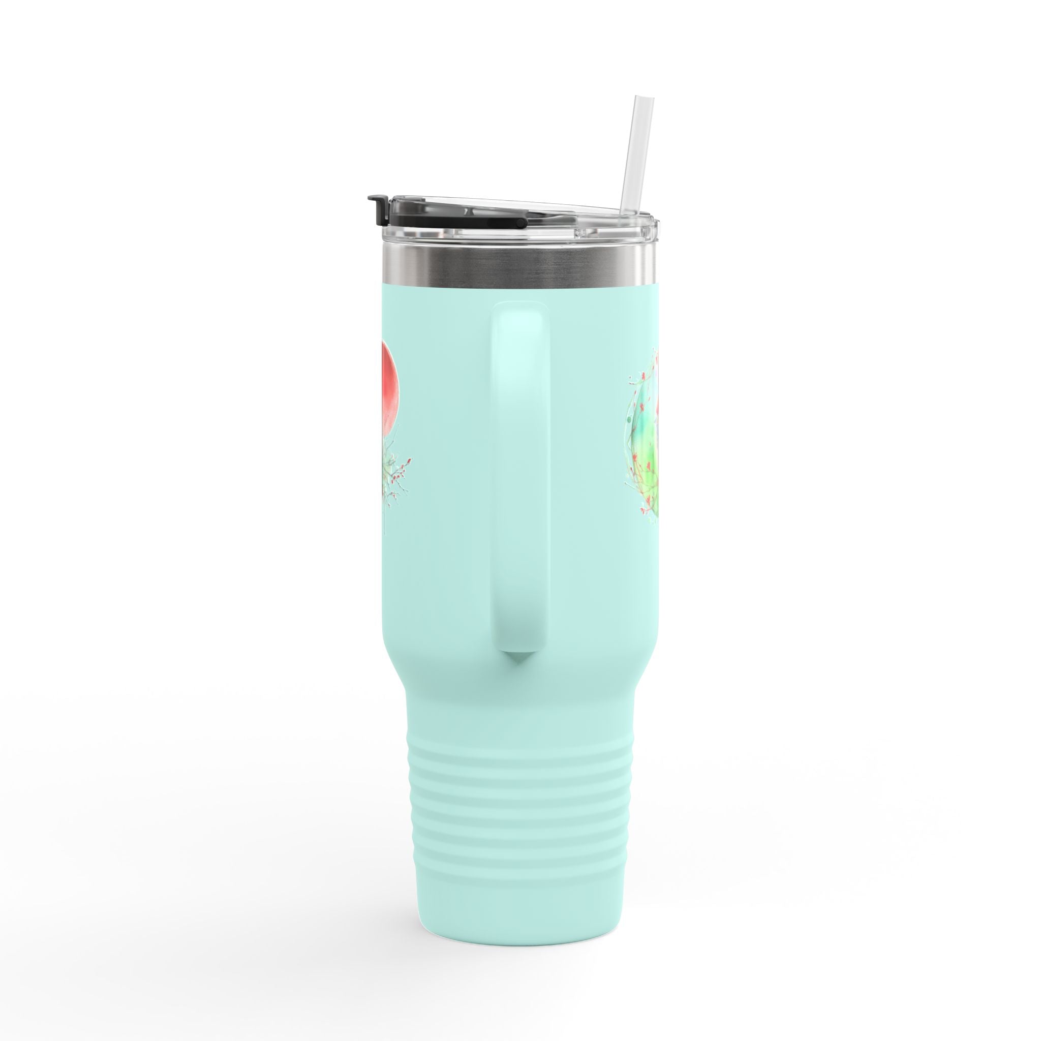 Colorful Insulated Travel Mug, Fun Design for Hot & Cold Beverages