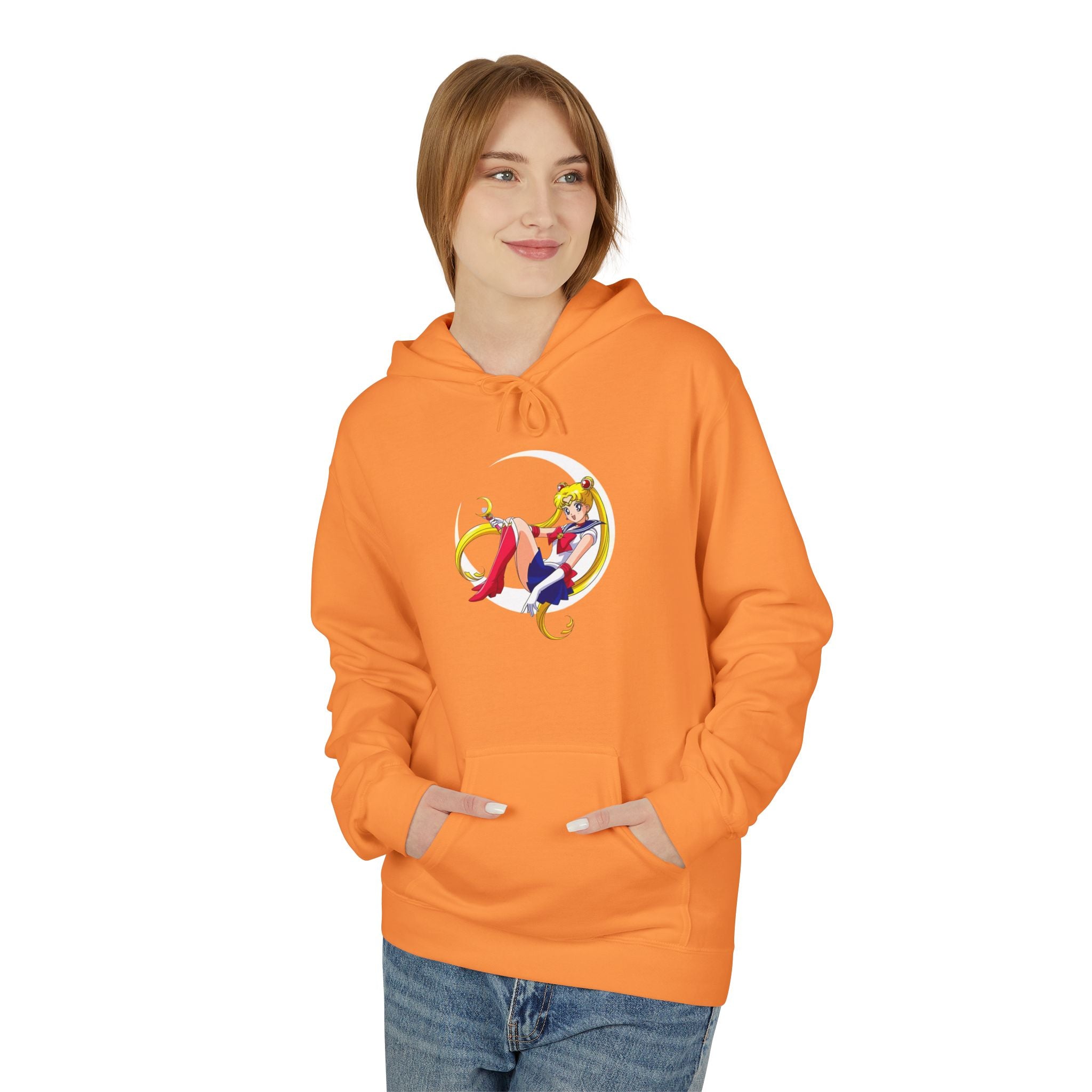 Anime Sailor Moon-Inspired Fleece Hoodie for Fans