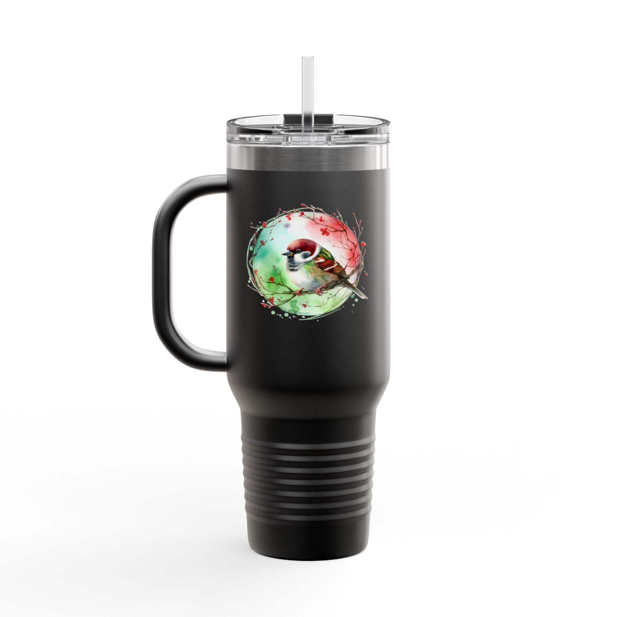 Colorful Insulated Travel Mug, Fun Design for Hot & Cold Beverages