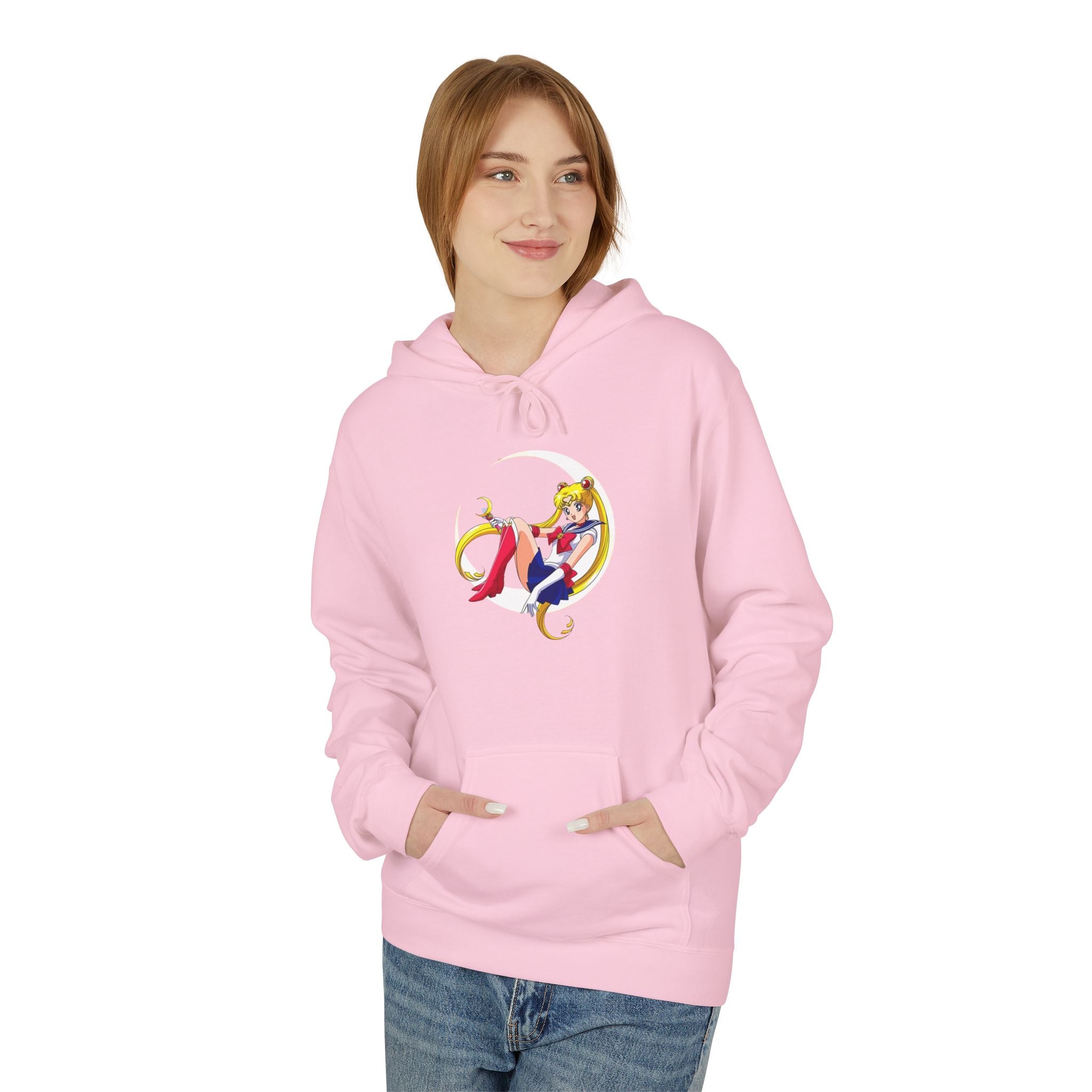 Anime Sailor Moon-Inspired Fleece Hoodie for Fans