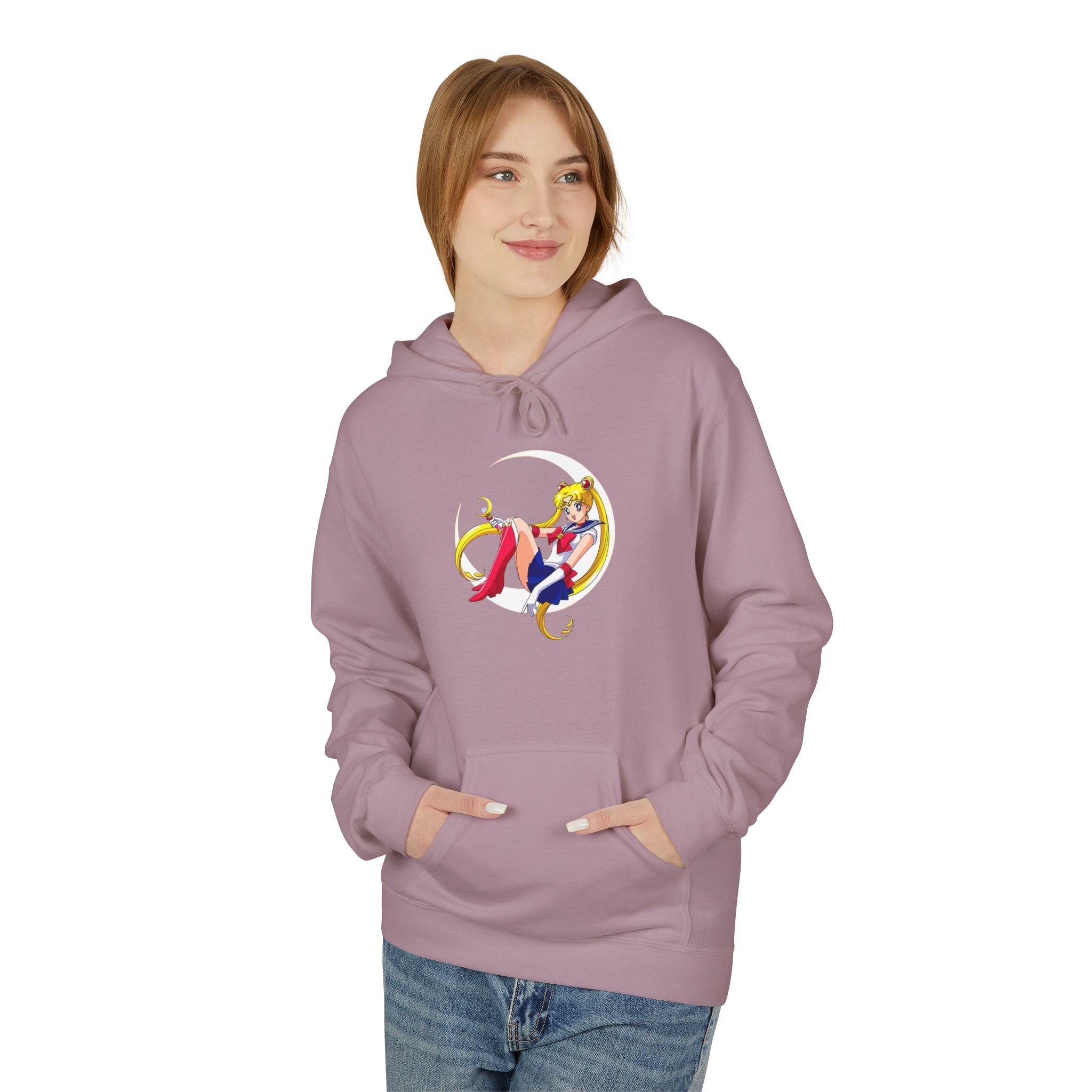 Anime Sailor Moon-Inspired Fleece Hoodie for Fans