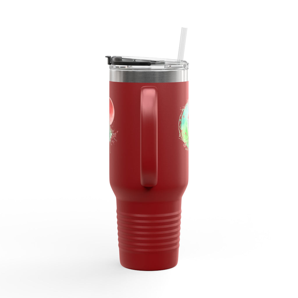 Colorful Insulated Travel Mug, Fun Design for Hot & Cold Beverages