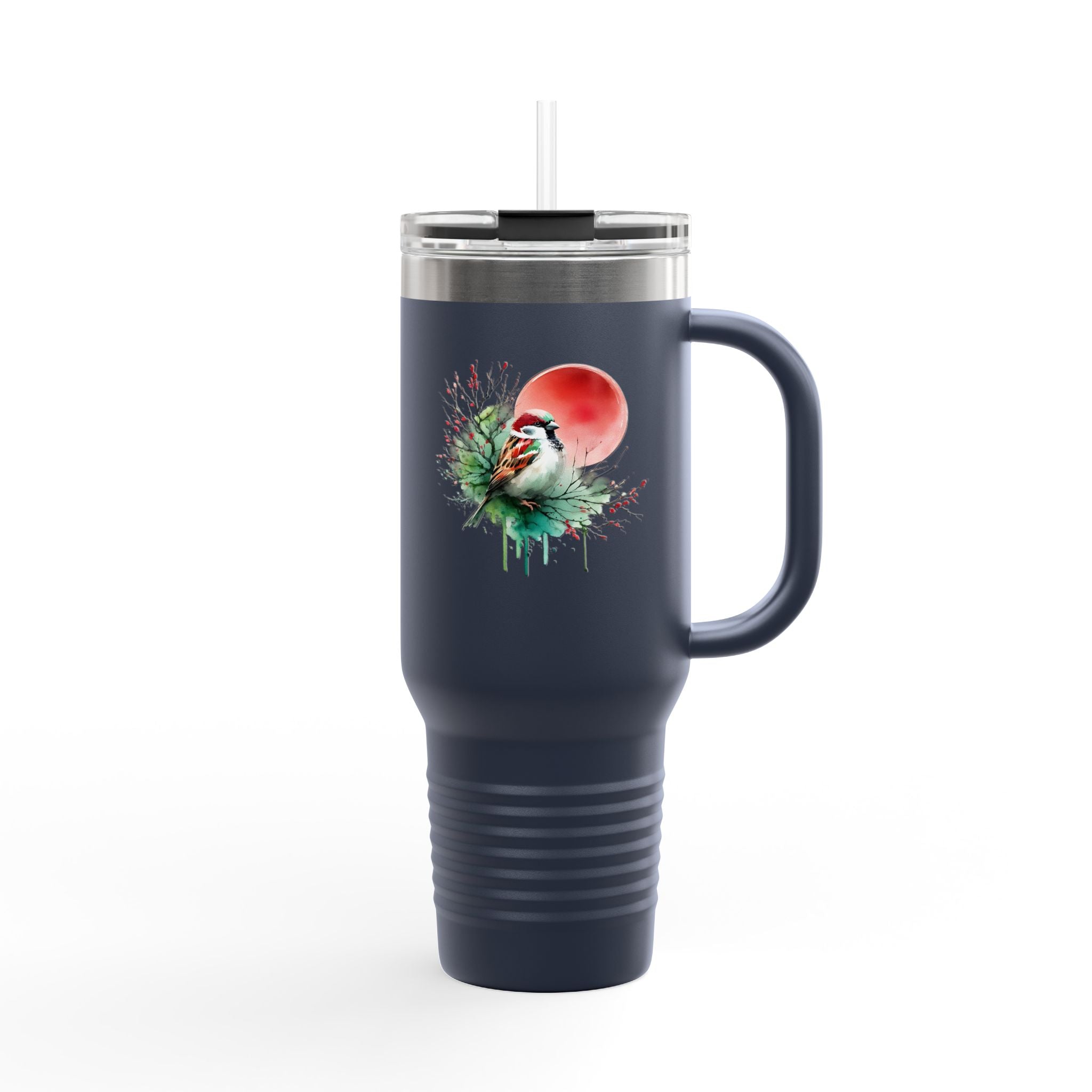 Colorful Insulated Travel Mug, Fun Design for Hot & Cold Beverages