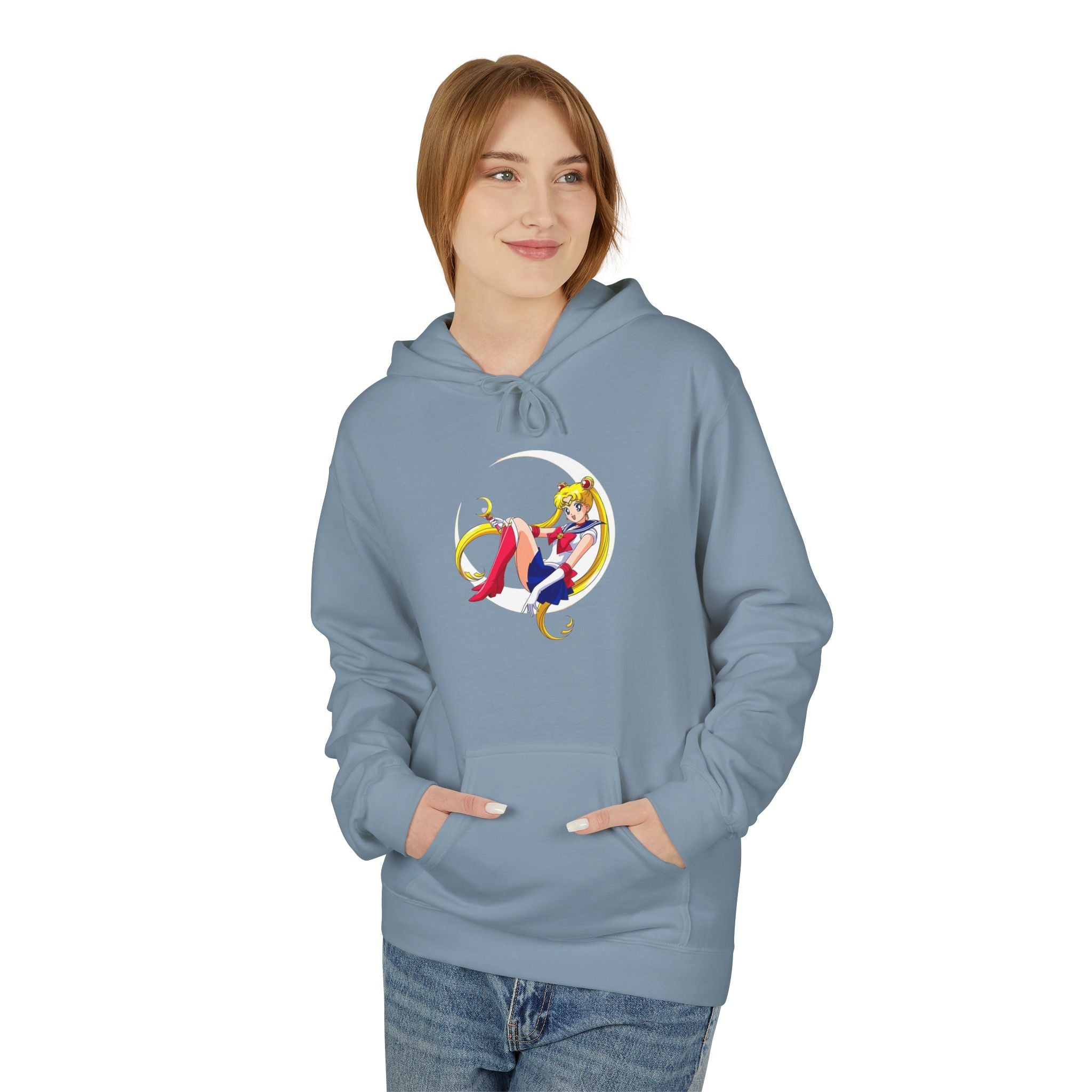 Anime Sailor Moon-Inspired Fleece Hoodie for Fans