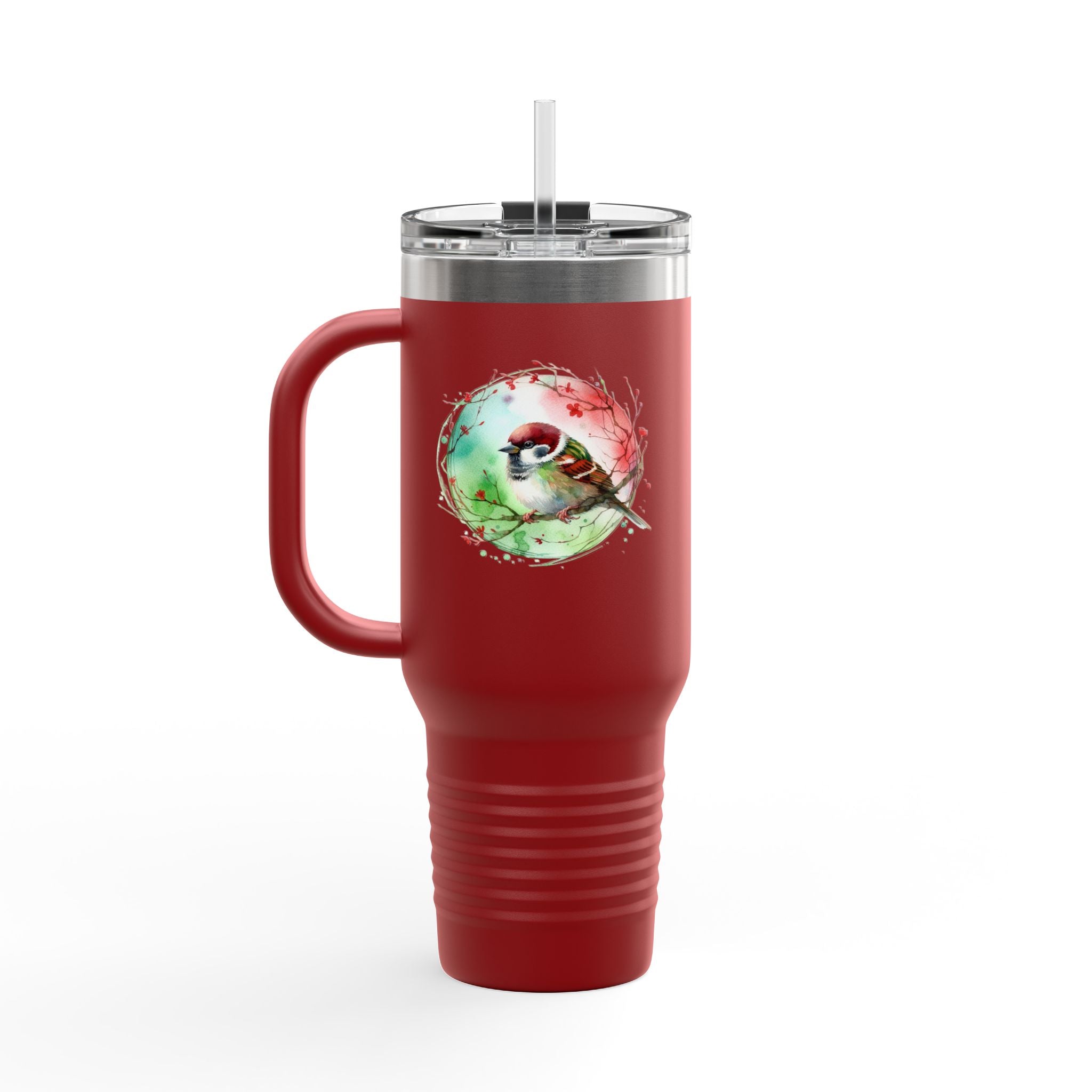 Colorful Insulated Travel Mug, Fun Design for Hot & Cold Beverages